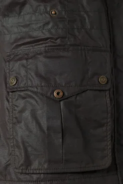 Alma Wax Gilet (Dark Olive)