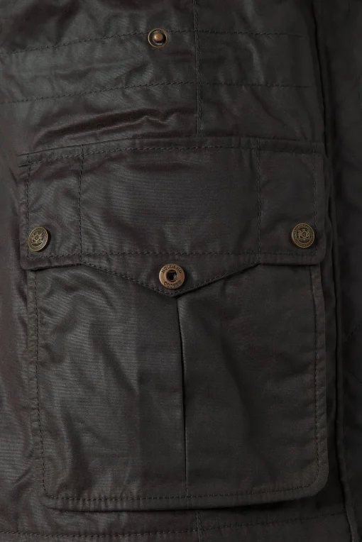 Alma Wax Gilet (Dark Olive)