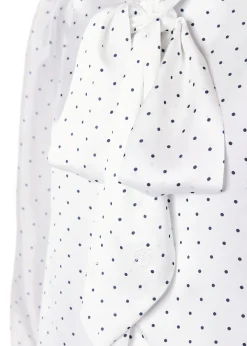 Ariella Blouse (White Polka Dot)