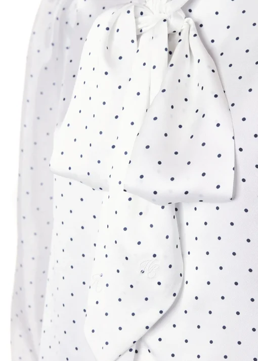 Ariella Blouse (White Polka Dot)