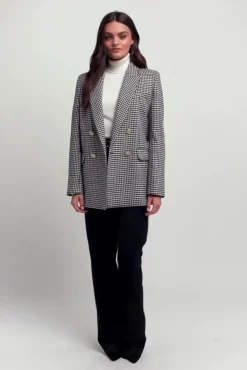 Belgravia Blazer (Black & White Puppy Tooth)