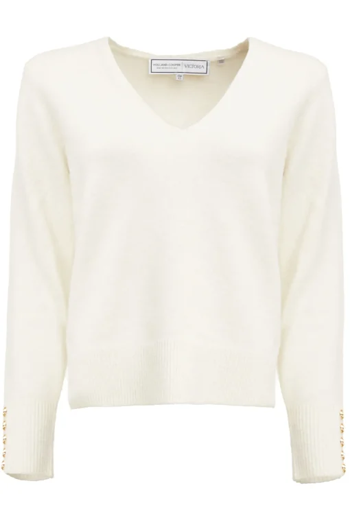 Berkeley V-Neck Knit (Natural)