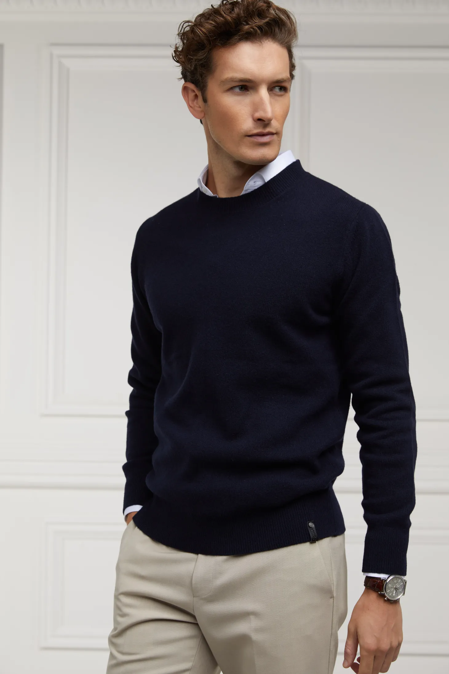 Byron Crew Neck Knit (Navy)