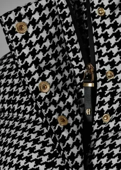 Camden Longline Coat (Houndstooth)