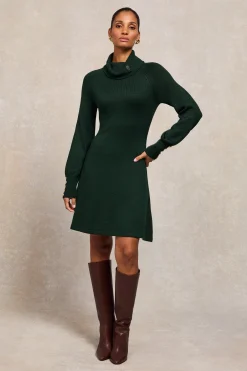 Chamonix Fit & Flare Dress (Deep Emerald)