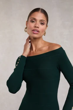 Christina Bandage Dress (Deep Emerald)