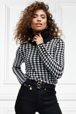 Classic Roll Neck Knit (Houndstooth)