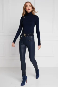 Coated Jodhpur Jean (Navy)