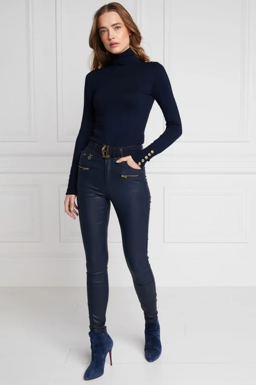 Coated Jodhpur Jean (Navy)