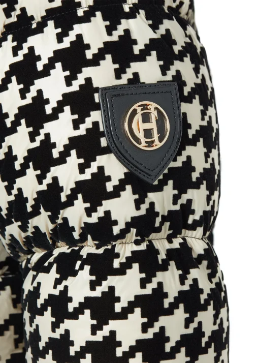 Crawford Longline Coat (Ecru Houndstooth)