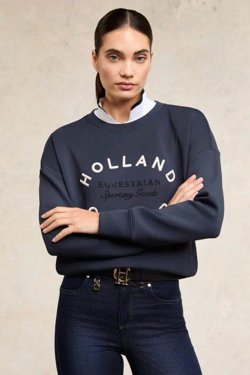 Crystal Crew Neck Sweat (Ink Navy)