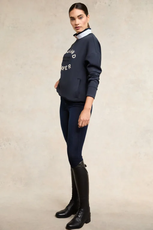 Crystal Crew Neck Sweat (Ink Navy)