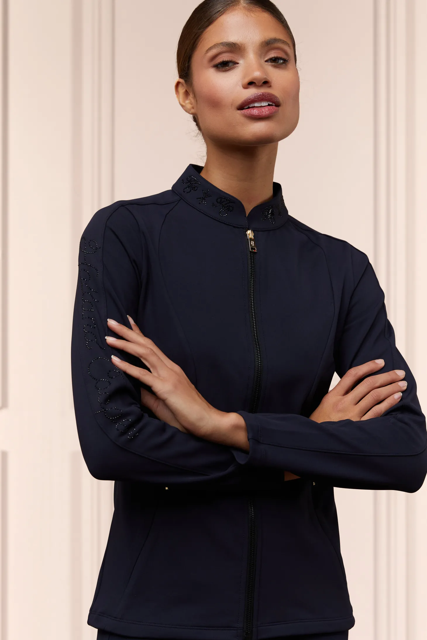 Crystal Zip Jacket (Ink Navy)