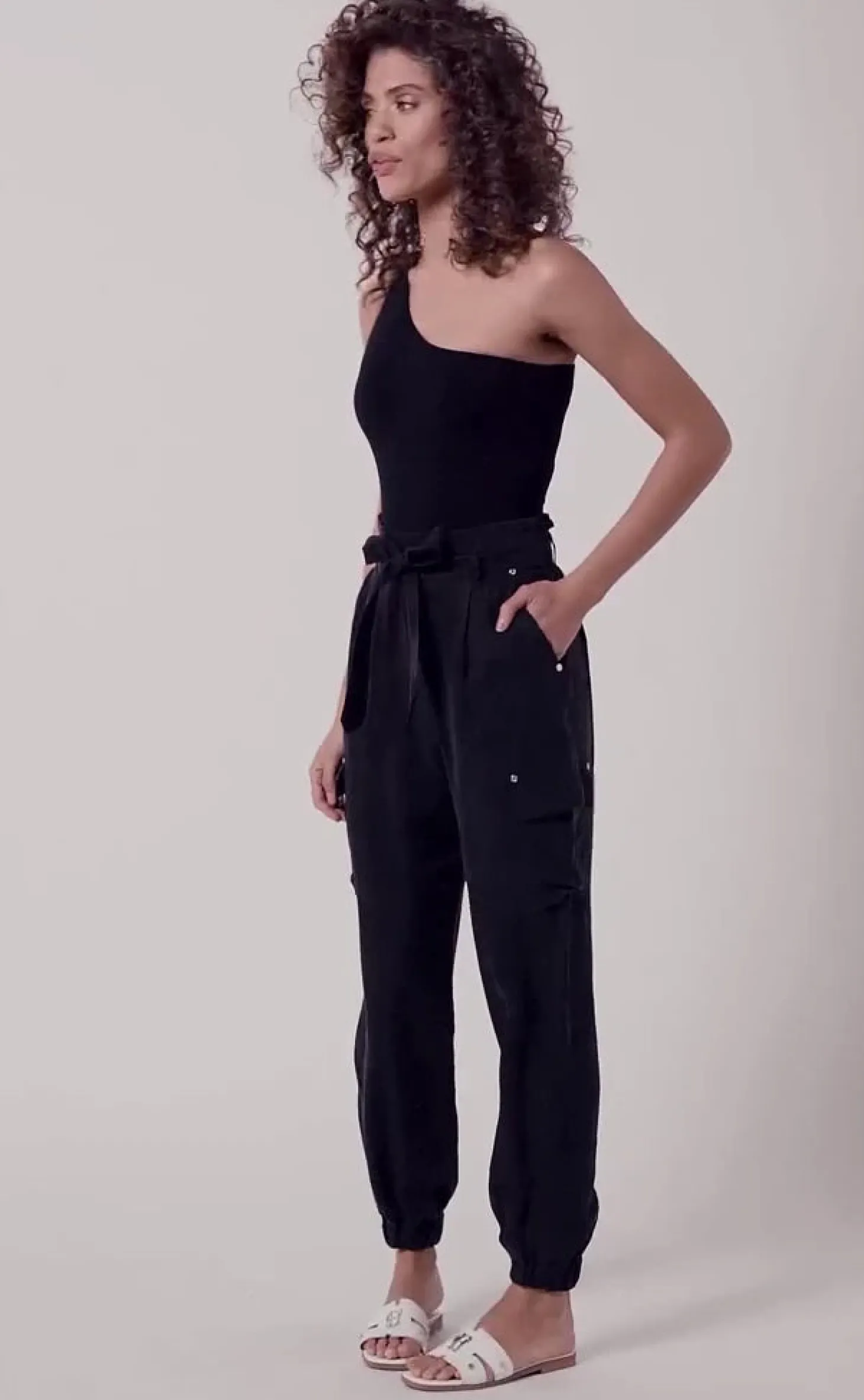 Cupro Cargo Pant (Black)