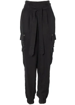 Cupro Cargo Pant (Black)