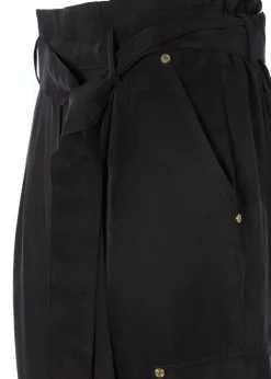 Cupro Cargo Pant (Black)