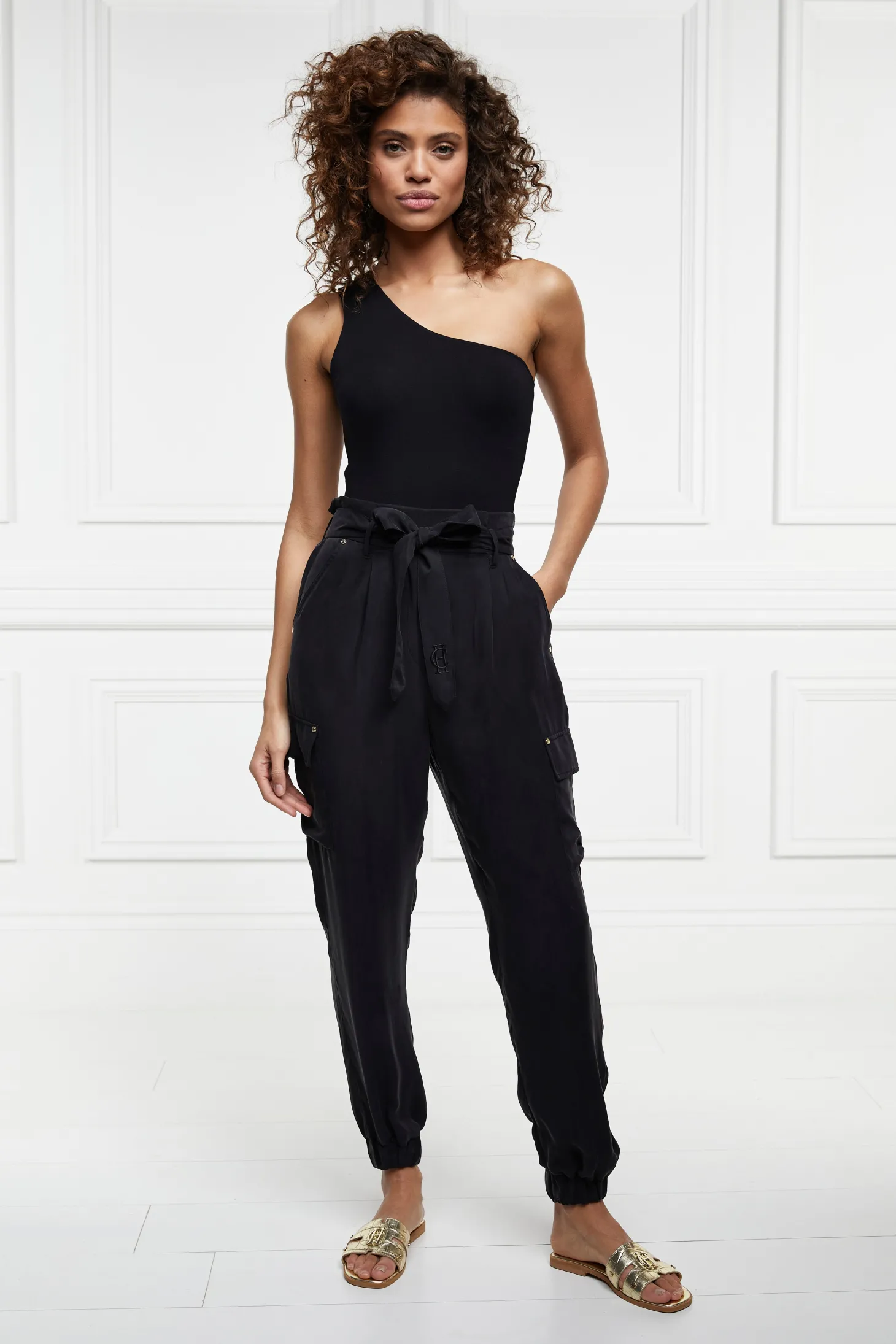 Cupro Cargo Pant (Black)