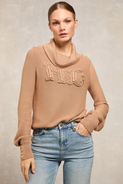 Daisy Roll Neck Knit (Camel)