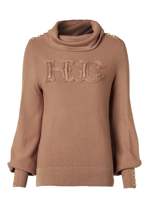 Daisy Roll Neck Knit (Camel)
