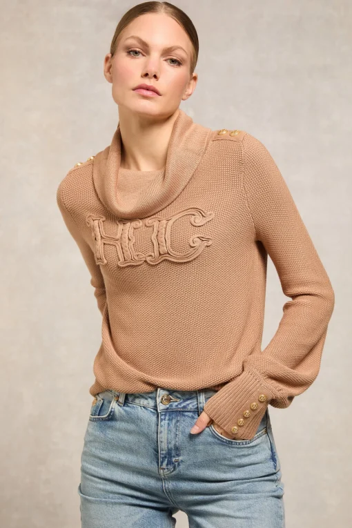 Daisy Roll Neck Knit (Camel)