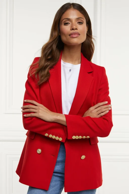 Double Breasted Blazer (Red Barathea)