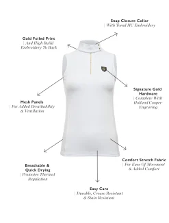 Elite Sleeveless Base Layer (White)