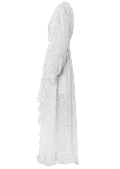 Ellisa Maxi Dress (Ecru Polka Dot)