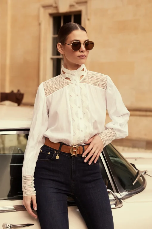 Featherton Lace Shirt (White)