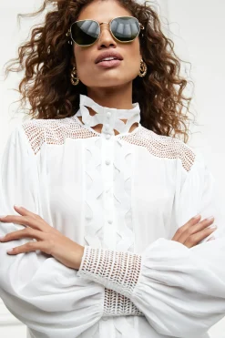 Featherton Lace Shirt (White)
