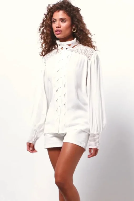 Featherton Lace Shirt (White)