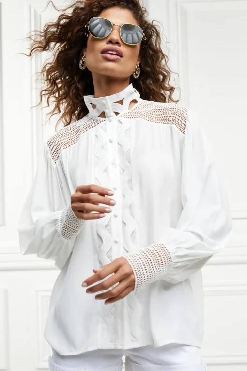 Featherton Lace Shirt (White)
