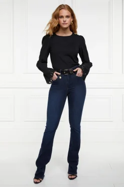 Francesca Jersey Blouse (Black)