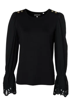 Francesca Jersey Blouse (Black)