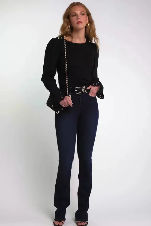 Francesca Jersey Blouse (Black)
