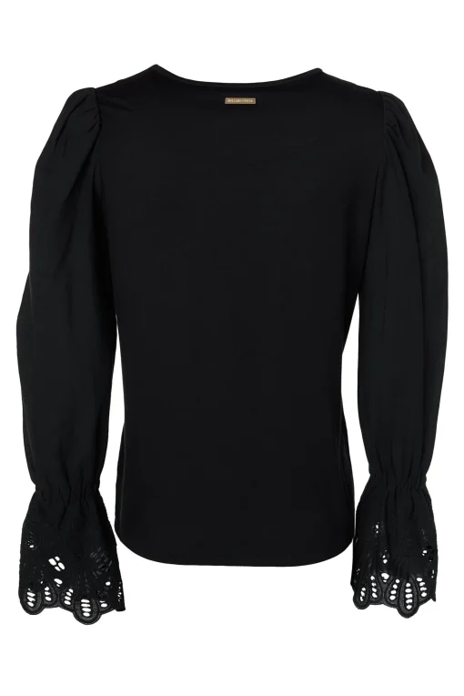 Francesca Jersey Blouse (Black)