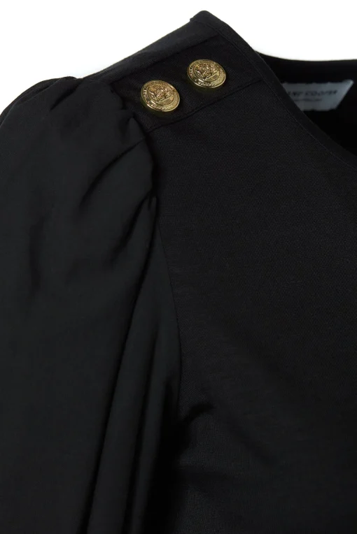 Francesca Jersey Blouse (Black)