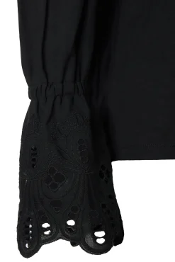 Francesca Jersey Blouse (Black)