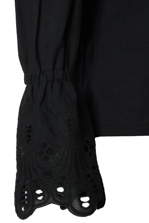 Francesca Jersey Blouse (Black)