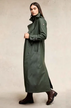 Full Length Kendal Waterproof Trench Coat (Evergreen)