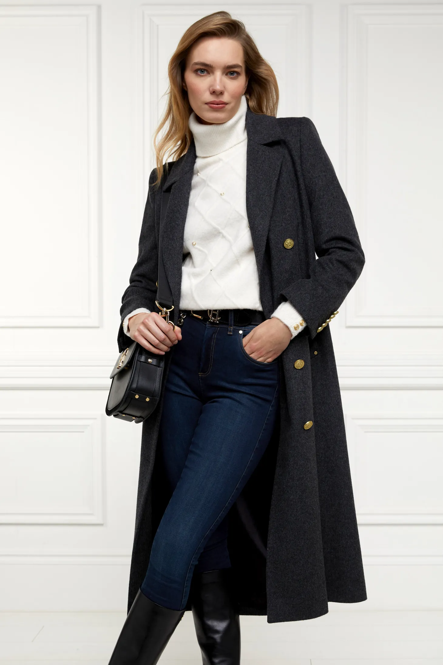 Harlow Roll Neck Knit (Ecru)