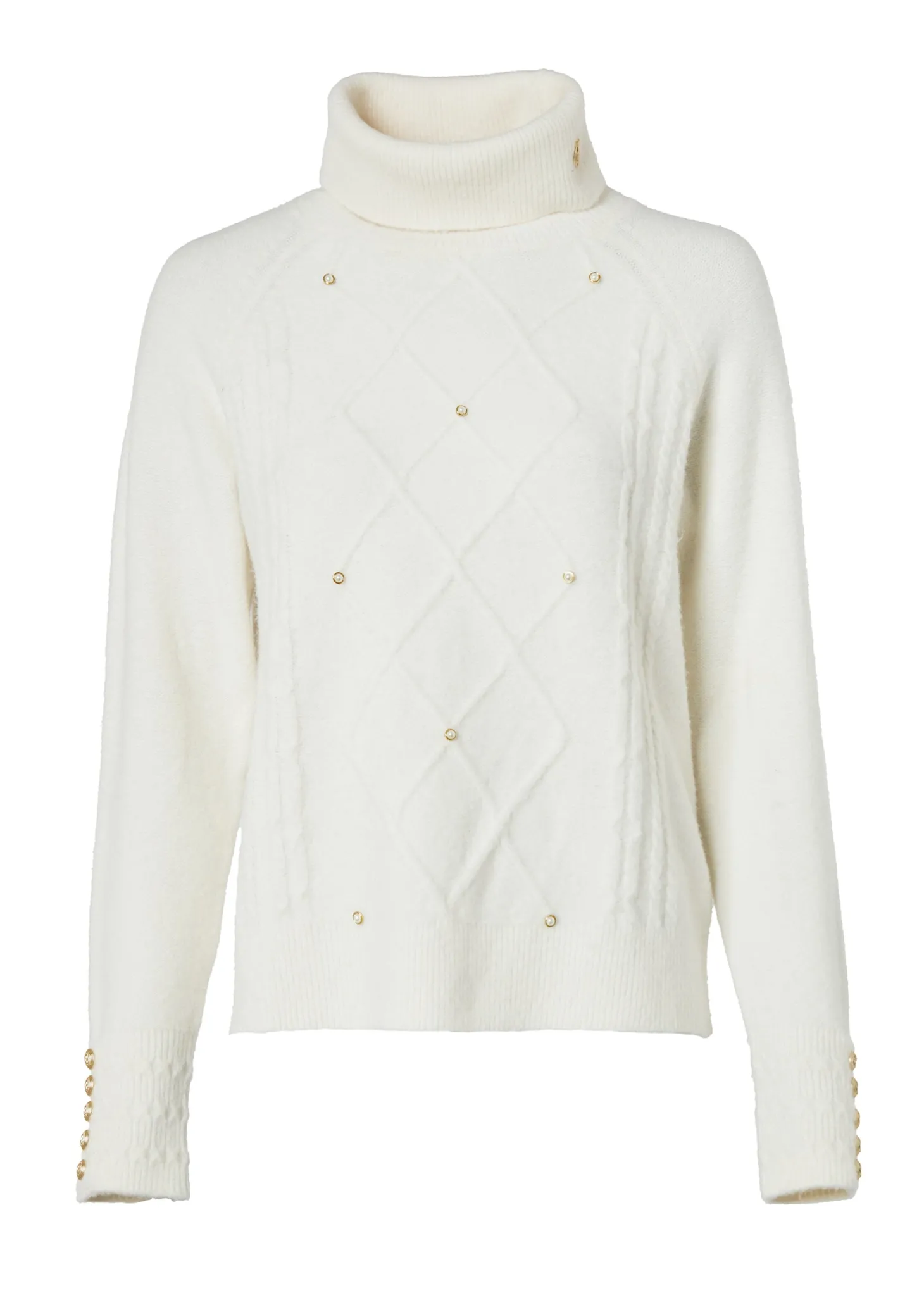 Harlow Roll Neck Knit (Ecru)