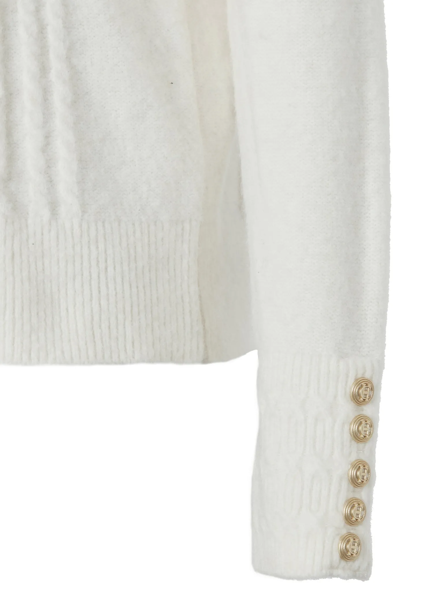 Harlow Roll Neck Knit (Ecru)