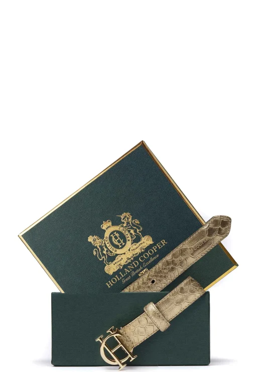 HC Classic Slim Belt (Champagne Croc)