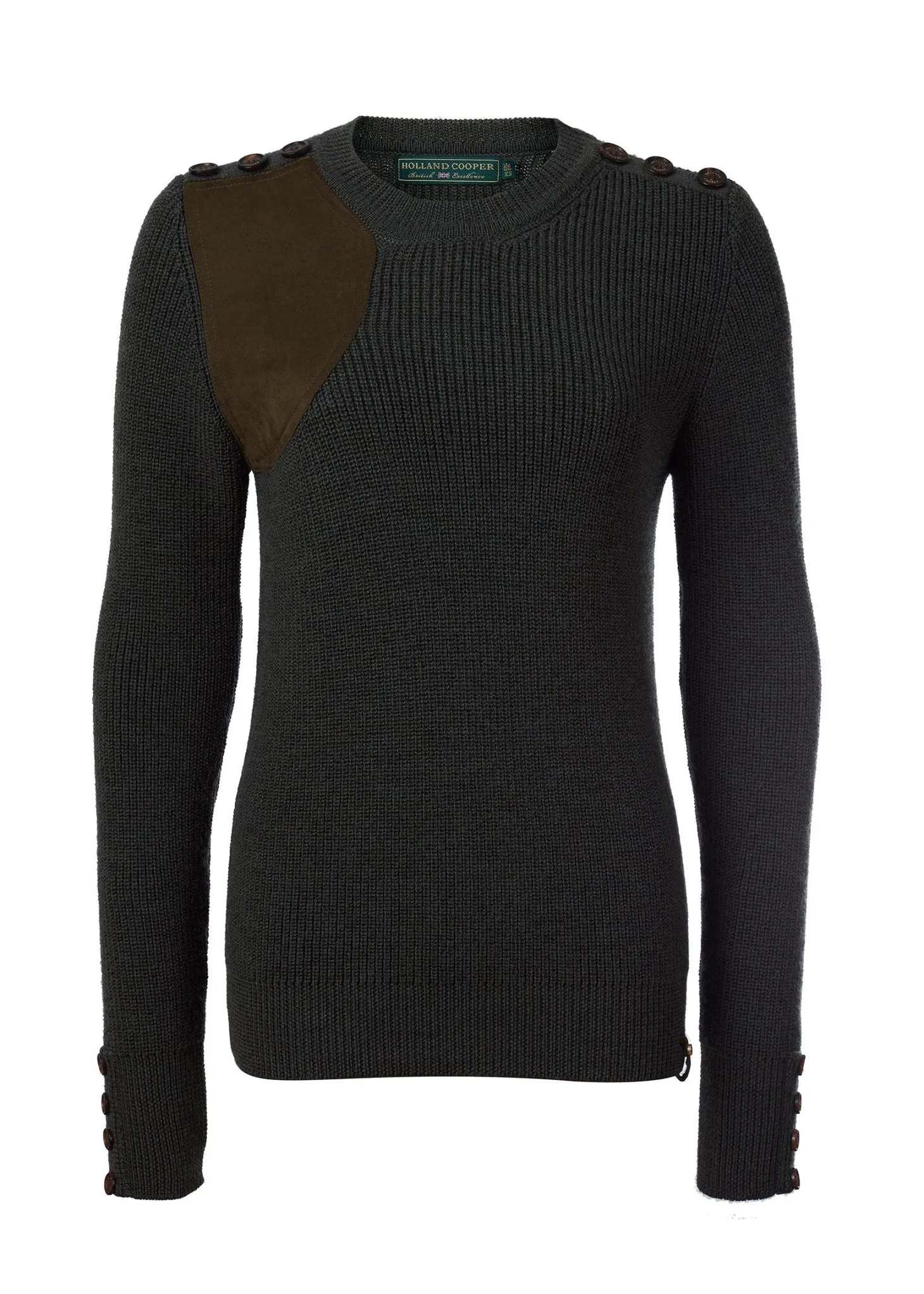 Heritage Crew Neck Knit (Forest Marl)