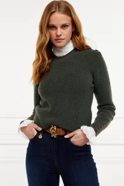 Heritage Crew Neck Knit (Forest Marl)