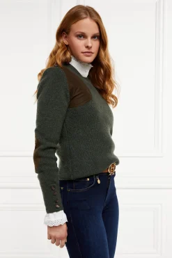 Heritage Crew Neck Knit (Forest Marl)