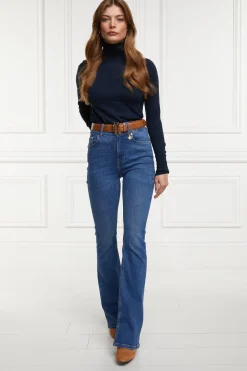 High Rise Flared Jean (Denim)