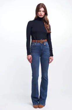 High Rise Flared Jean (Denim)