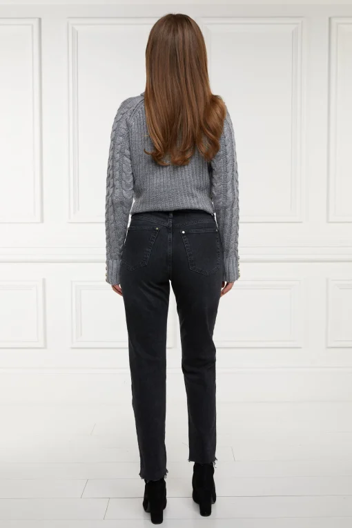 High Rise Slim Jean (Washed Black)