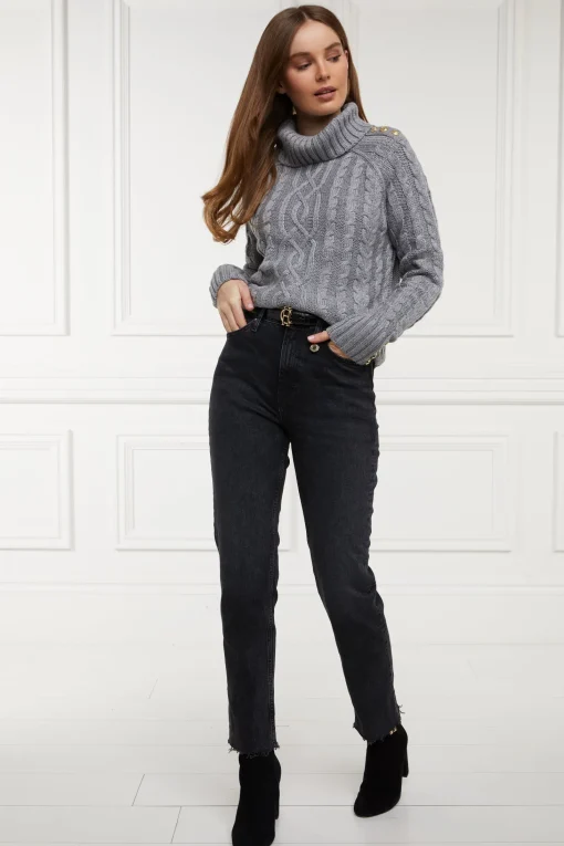 High Rise Slim Jean (Washed Black)